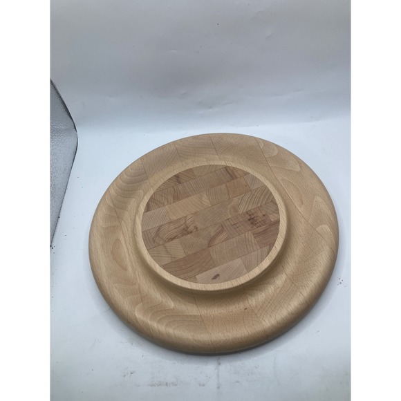 Dansk Staved Teak Wooden Cheese Board Cutting Serving Tray Denmark Round - Picture 1 of 3